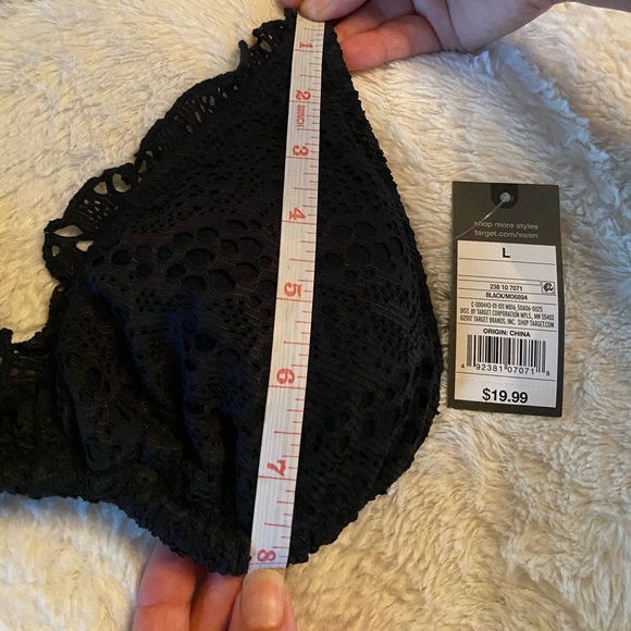 NWT Black Lace Bikini Top - Picture 3 of 4